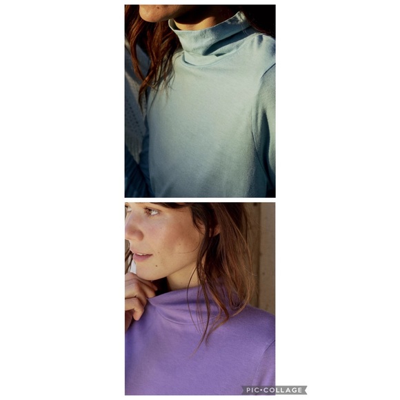 Anthropologie SET OF TWO COLORS Amy Turtleneck Tops NWT’s Size Large - Picture 2 of 13